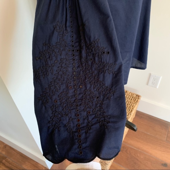 Banana Republic Boho Style Navy Blouse - Picture 4 of 6